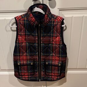 J Crew Plaid Quilted Vest